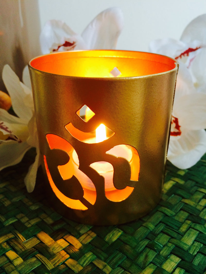 OM Tealight Candle Holder - Can be used as Meditation Tool - Divine Yoga Shop