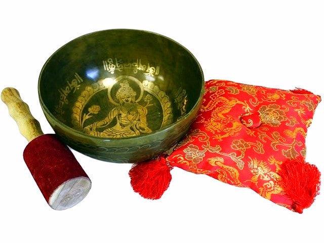 Special Golden Tara - Brass Singing Bowl Set - Divine Yoga Shop