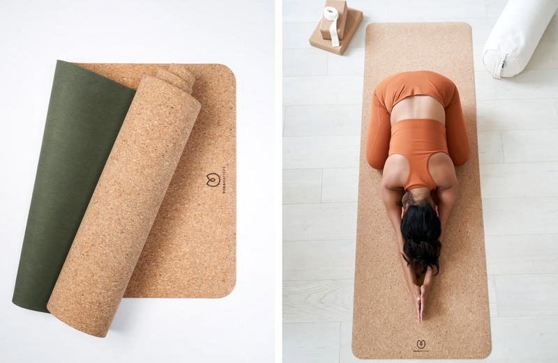 Anti-slip Grip Yoga Mat - Eco-friendly Cork Yoga Mat- Natural Yoga Mat