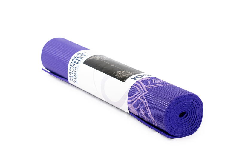 Grip - Anti-slip Mandala Alignment Yoga Mat - Knee and Joint Support Yoga Mat