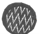 Natural Buckwheat Zafu Meditation Cushion- Round Patterned Pleated