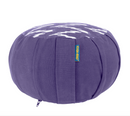Natural Buckwheat Zafu Meditation Cushion- Round Patterned Pleated