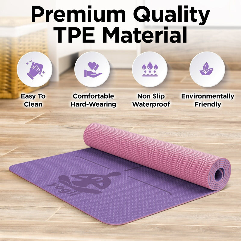 Antislip | Grip TPE Premium Yoga Mat | Yoga | Exercise | Gymnastics