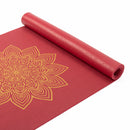 183cm Premier Yoga Mat with Golden Mandala Print 