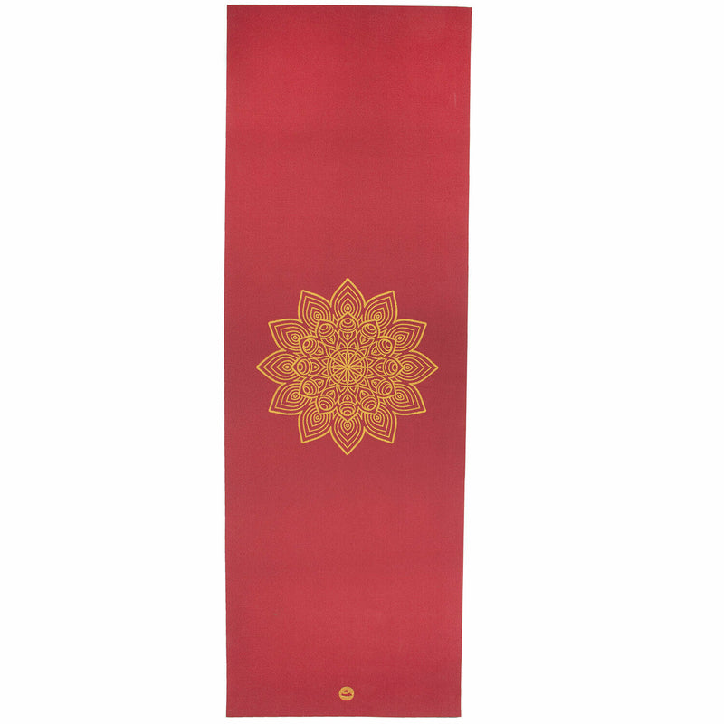 183cm Premier Yoga Mat with Golden Mandala Print 