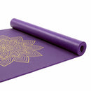 183cm Premier Yoga Mat with Golden Mandala Print 