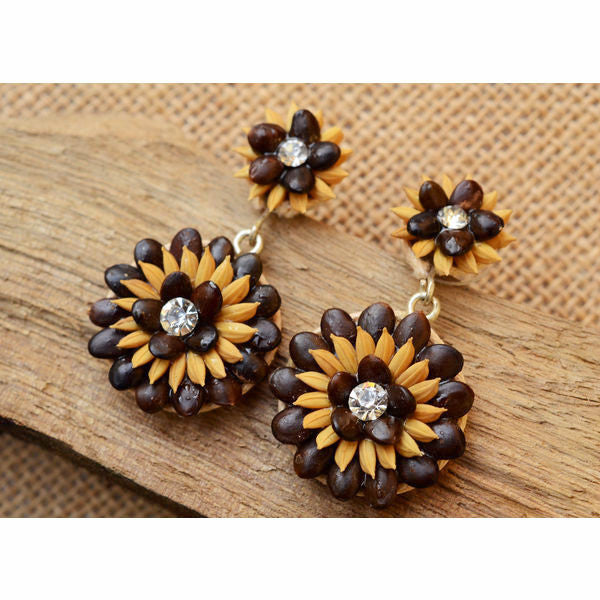 Sunflower Sparkle Earrings - Divine Yoga Shop