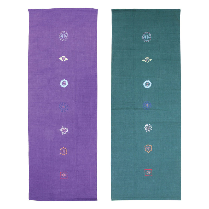 Cotton Yoga Rug - Chakra Pattern - Divine Yoga Shop