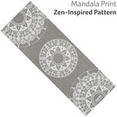 Yoga Exercise Mat Foam 6mm Non-Slip Pilates Gym Mandala Pattern With Strap