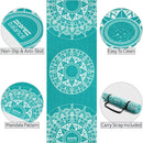 Yoga Exercise Mat Foam 6mm Non-Slip Mandala Pattern With Strap