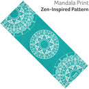 Yoga Exercise Mat Foam 6mm Non-Slip Pilates Gym Mandala Pattern With Strap
