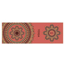 Yoga Exercise Mat Foam Non-Slip Pilates Mandala Pattern Strap With S3G6