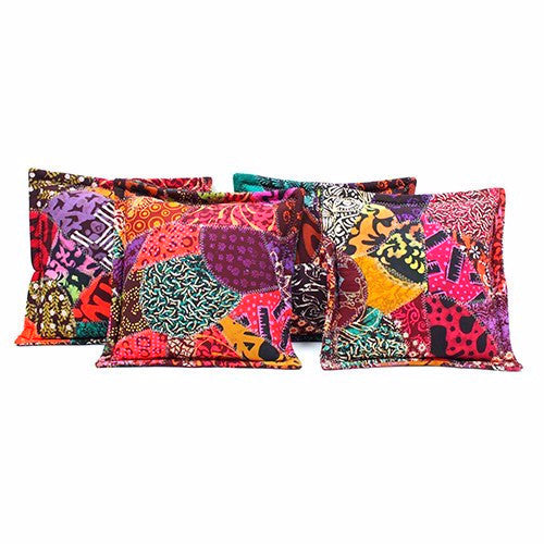 Java Batik Patchwork Cushion- Vibrant Pink - Divine Yoga Shop