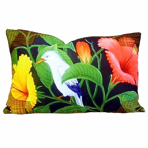 Exotic Flora & Bird Cushion Cover - Divine Yoga Shop
