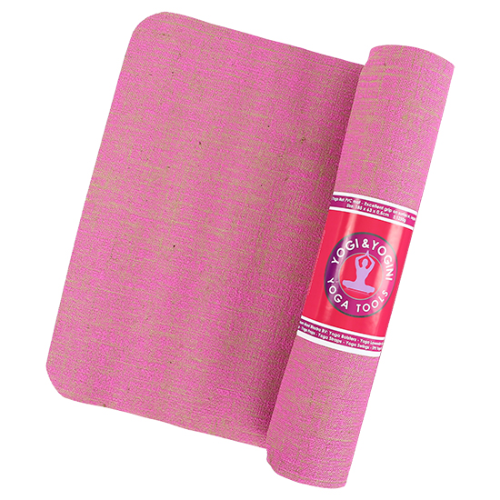 ECO-FRIENDLY YOGA MATS- MADE OF JUTE (Pink) - Divine Yoga Shop