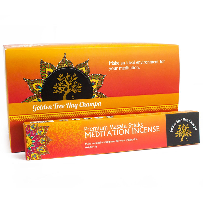 Premium Golden Tree Meditation Incense - Divine Yoga Shop